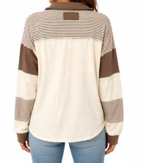 Color Block Oversize Knit Top